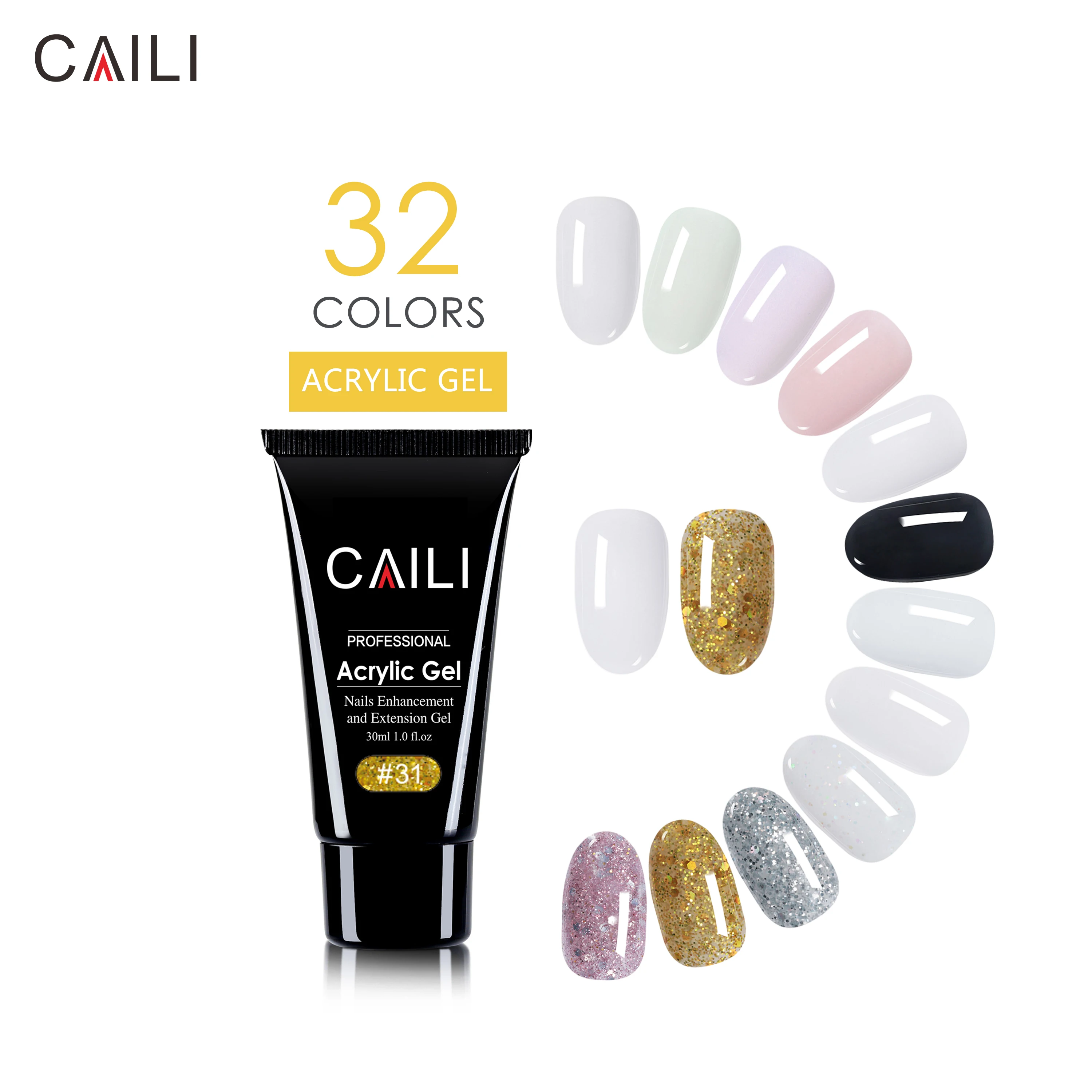 Professional Manufacturer Customized Polishing Supplies 30Ml Milky Nails Acrylic Gel For Extension