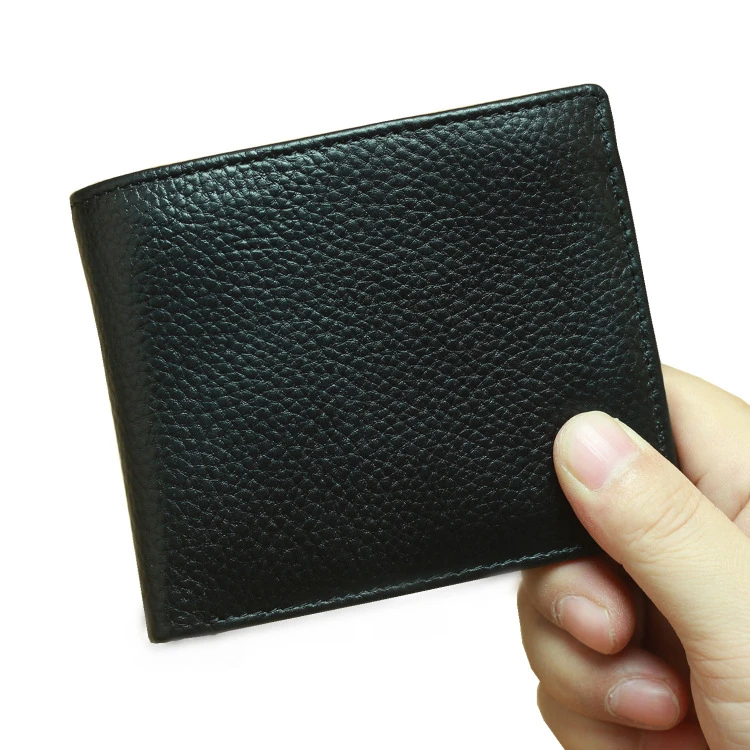 best selling black thin credit card luxury minimalist pocket mini bifold mens slim rfid wallet