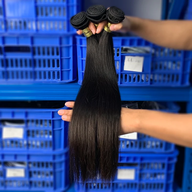 Бесплатный образец 100% необработанных волос, Alibaba, наращивание волос в упаковке, выровненные кутикулы необработанные бразильские волосы