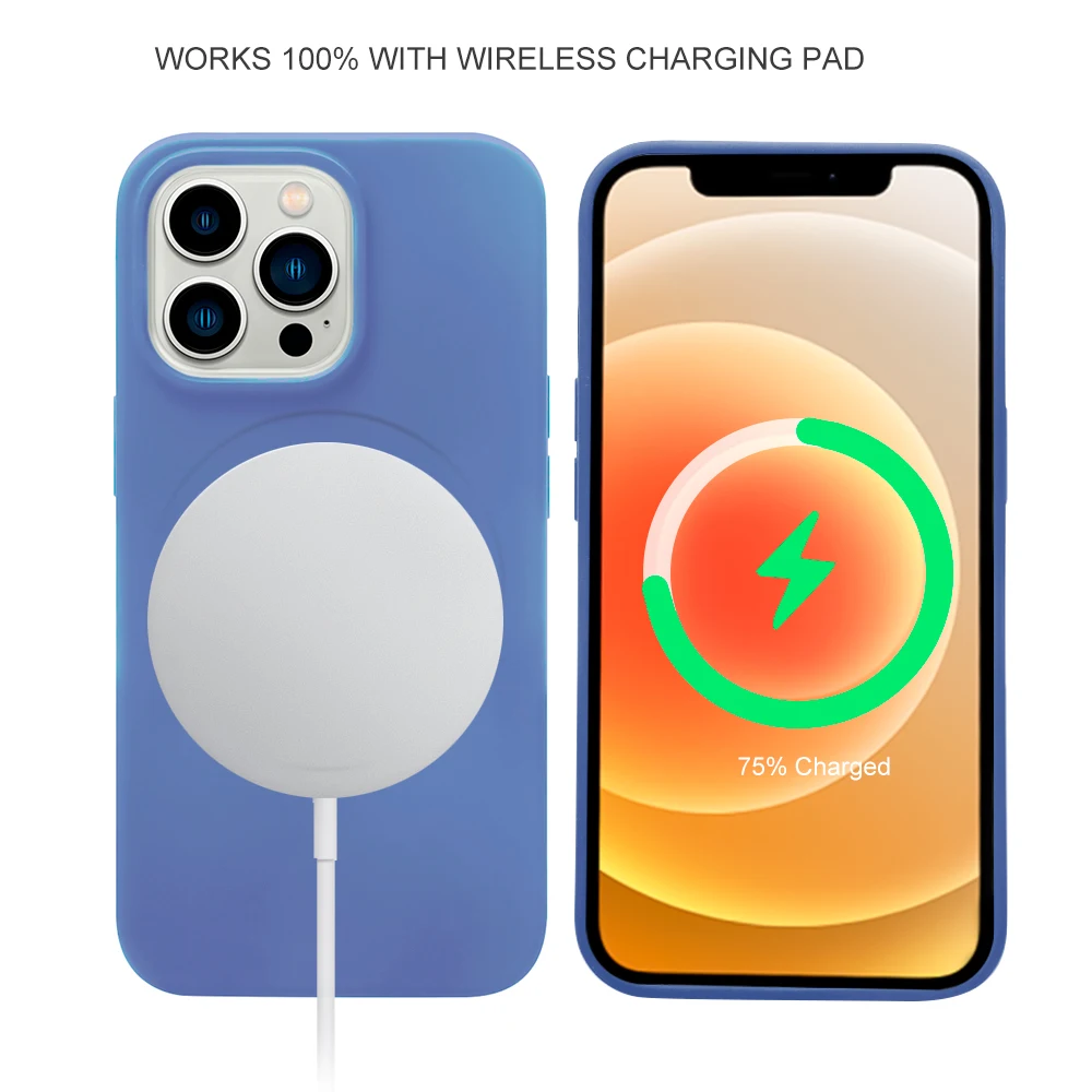 Geili Phone Case For Iphone 12 Magsafing Silicone Case Original Liquid Silicone Case Magnetic Cover Custom Logo