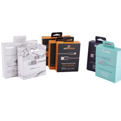 Charge-Sync Usb Cable Paper Box Custom Usb Cable Packaging Box Usb Cable White Paper Box Packaging