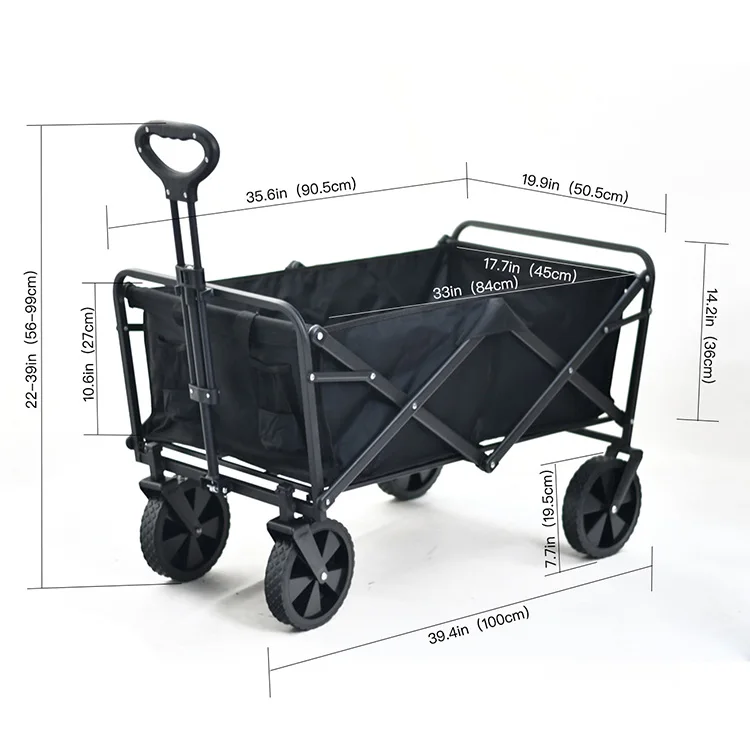 Outdoor Garden Beach Trolley Fishing Folding Camping Cart Wagon Portable Shopping Tour Hand Luggage Trolleys