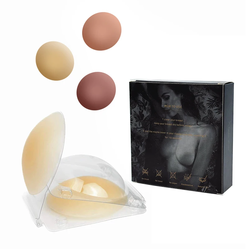 INVISFEEL 8cm invisible nipple protector/glueless 3.5-inch nipple cover/seamless underwear accessories