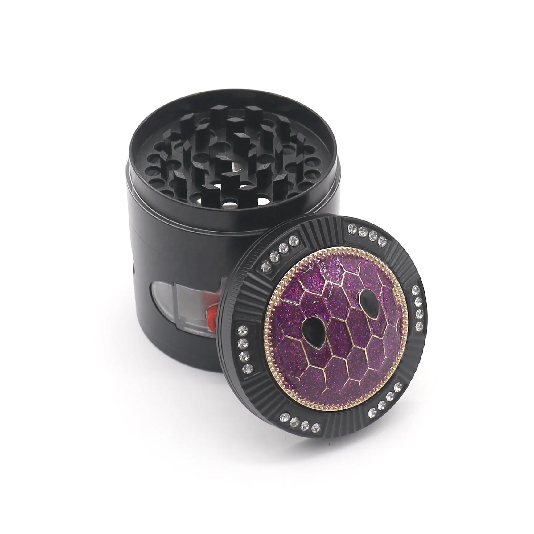 
Custom Logo UV Printing Zinc Alloy Grinder 2.5 in Multicolor Portable Hand Made Tobacco Grinder For Tobacco And Spice 