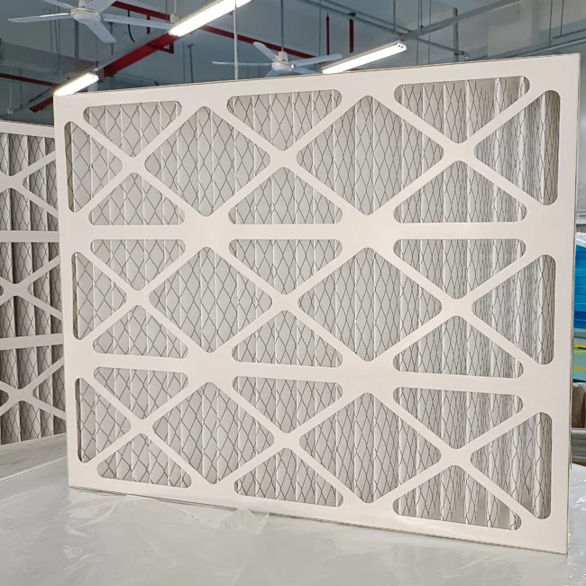 Custom high quality 20X20X1 Merv 8 Merv 11 Merv 13 Cardboard Frame Panel Pleated HVAC Ac Furnace Air Filter