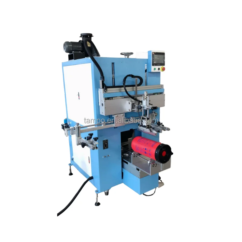 LC Brand CO2 Fire Extinguisher Serigraphy Printing Machine with UV Curing Machine and PLC Control System