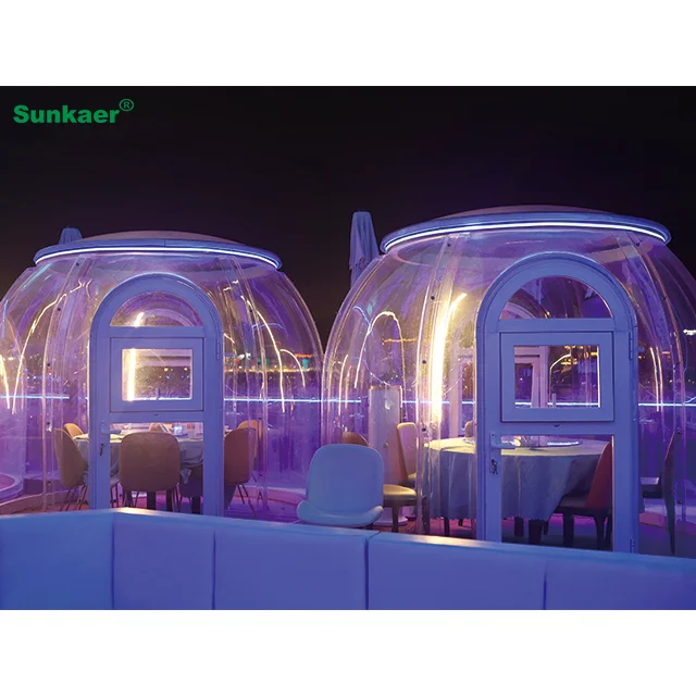 Top aluminum factory price Outdoor Polycarbonate Dome Room Aluminum Dome House Luxury Clear Pc Sheet Dome