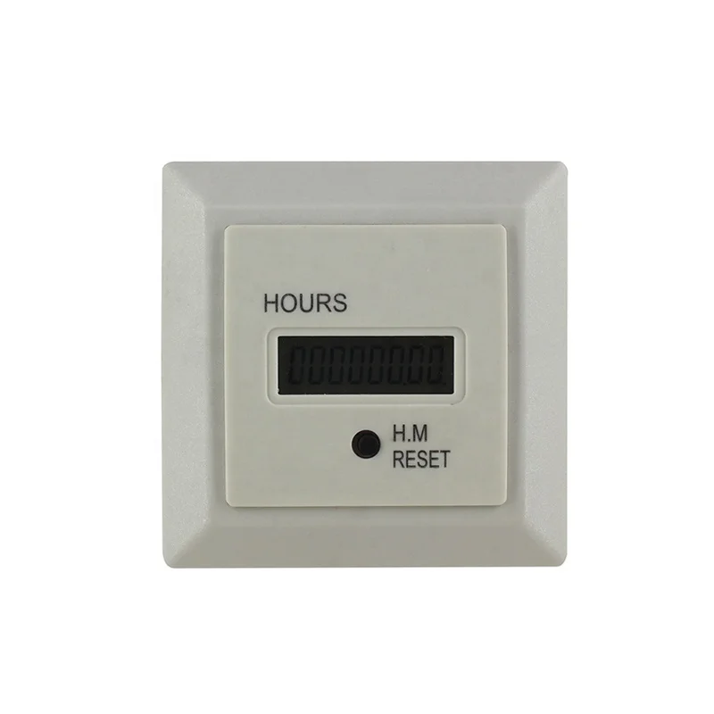 White Color 72*72 220V LCD Digital Reset Hour Meter Counter HM-1R 240v 50hz