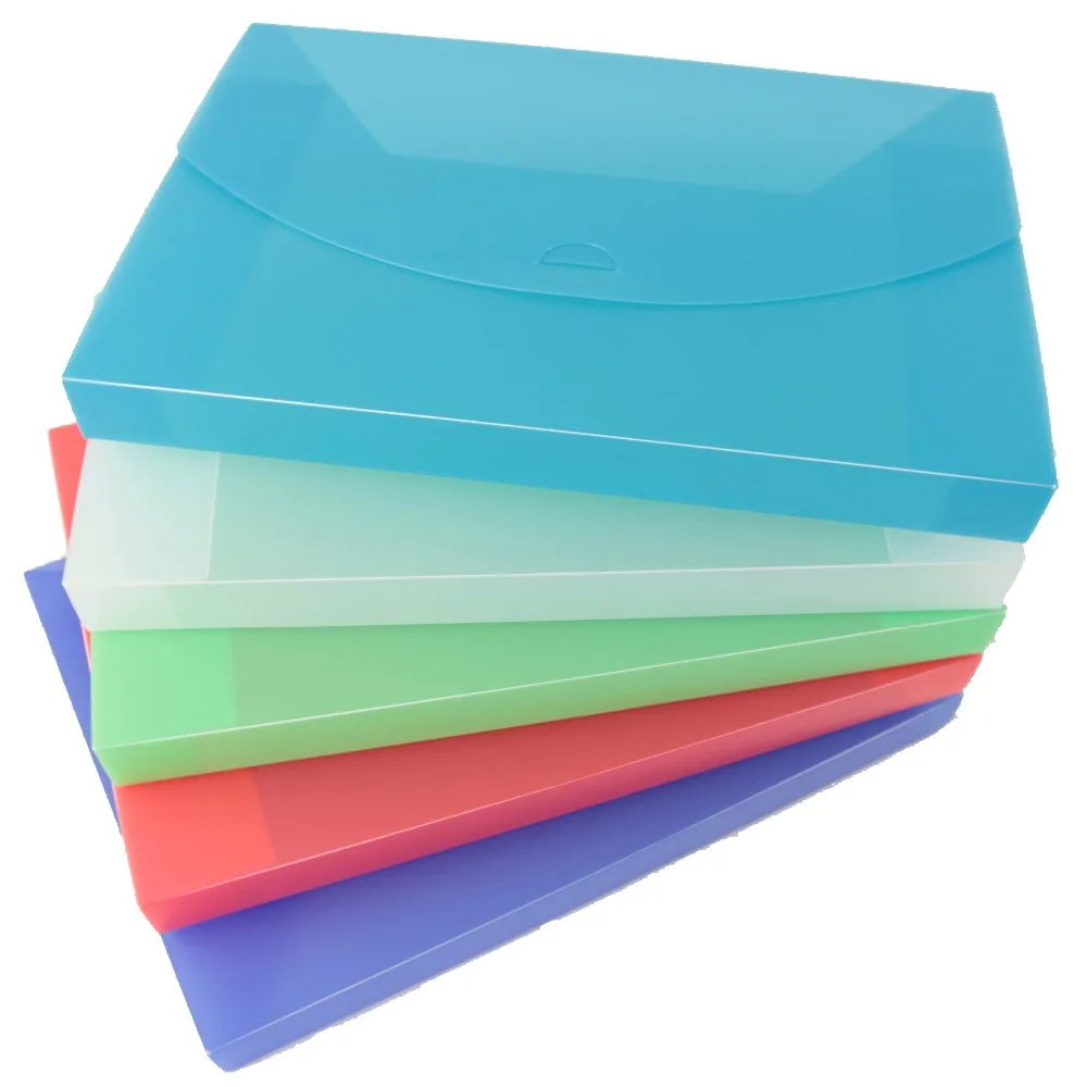 Plastic Expanding File Folder Document Organizer With Elastic Cord and Button Closure Expansion Expandable Wallet