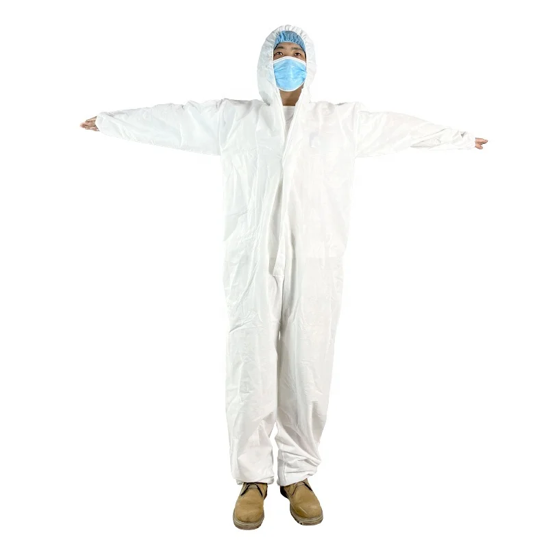 Manufacturer Anti-fluid High Performance Disposable Non Woven Fabric Medical Protection Coverall Suit