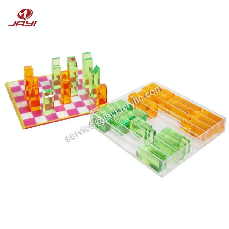  JAYI Custom High-end Clear Crystal Acrylic Backgammon Lucite набор шахматных