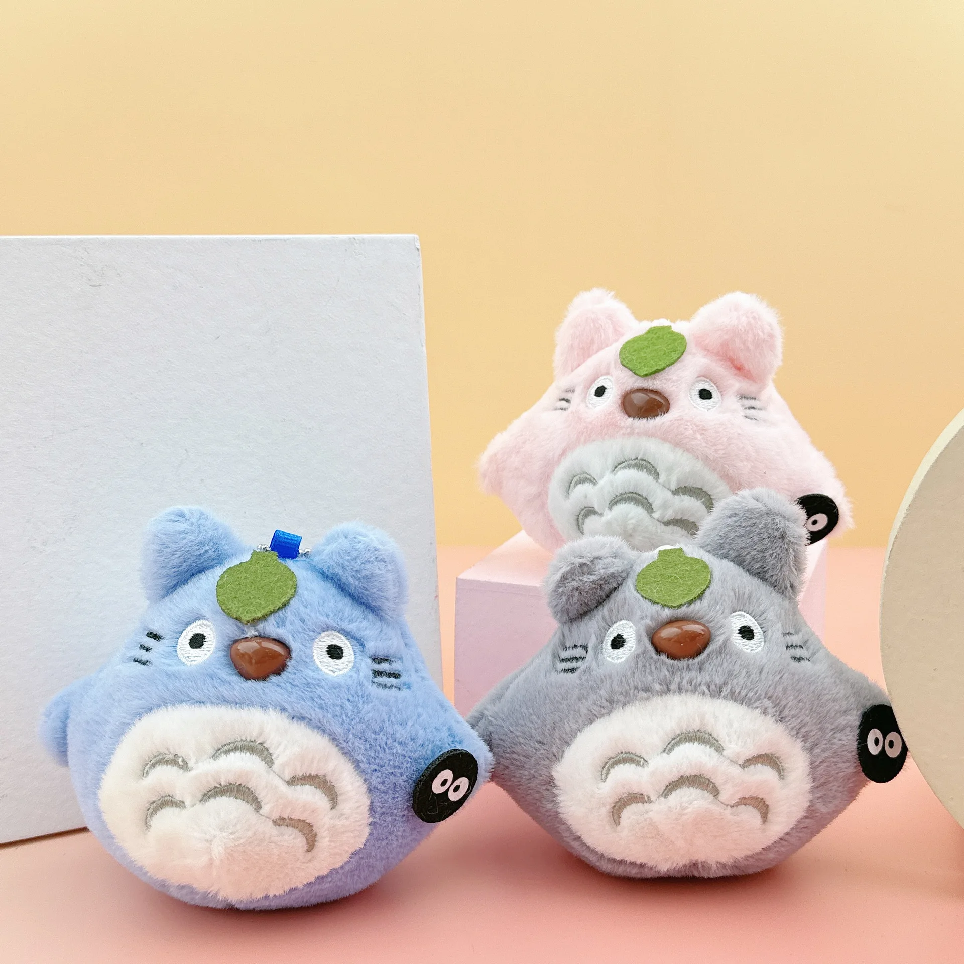 6 Designs 10cm  Kawaii  Mini Plush Toy Cartoon  Doll  Totoro Anime Keychains