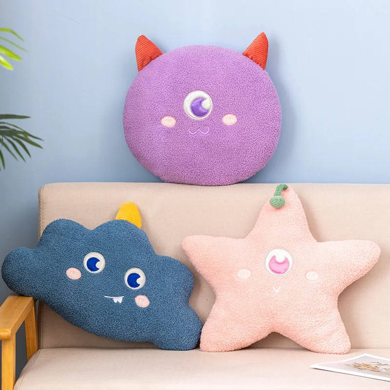 New Wholesale One Eye Five-pointed Star Huge Pillow Cute Green Purple Pink Yellow Star Long Legged Monster Plush Doll Children