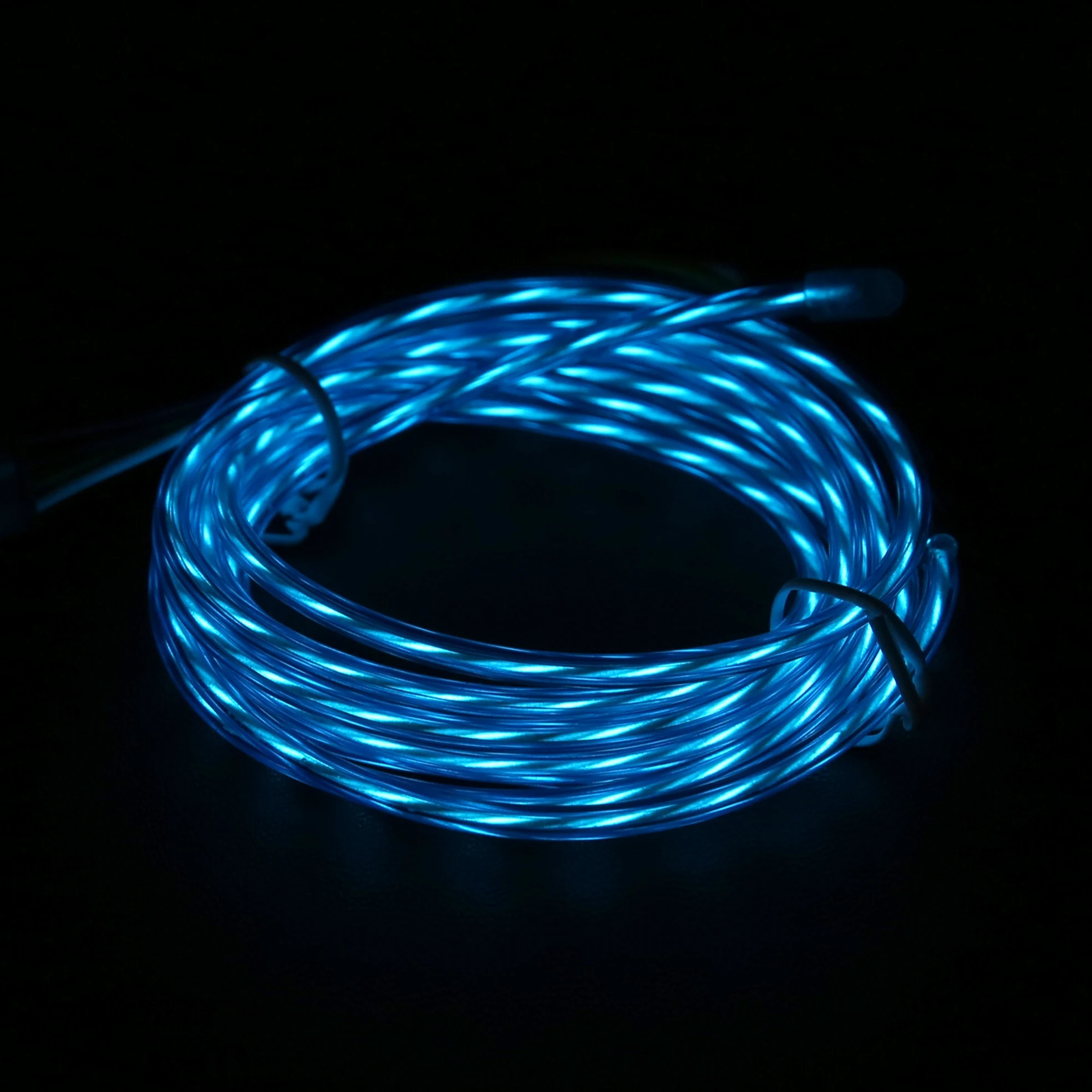 2022 hot sale blue color chasing brightness EL wire for Halloween Decoration