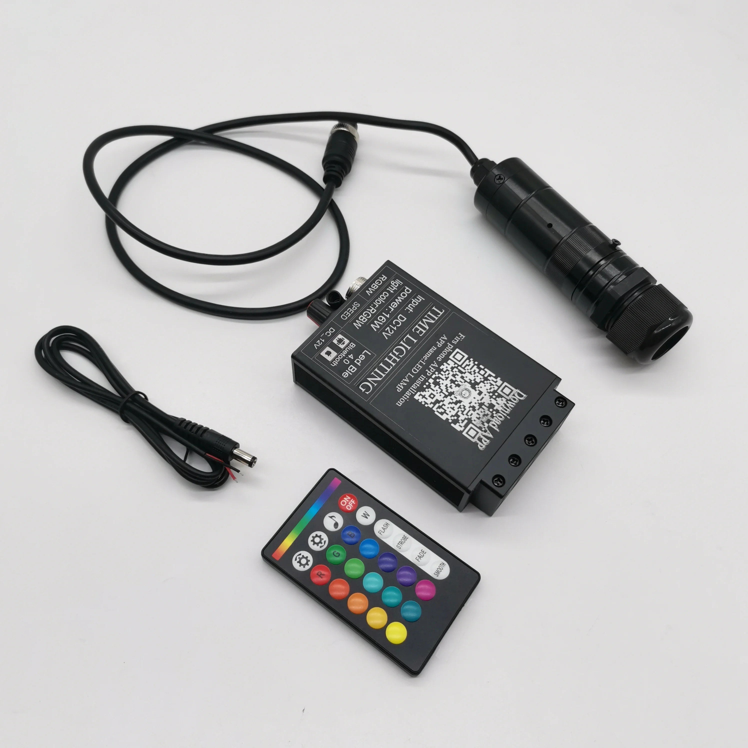 Starry sky and Meteor fiber optical light source 16W RGBW fiber optic lights  colorful remote control for car decoration