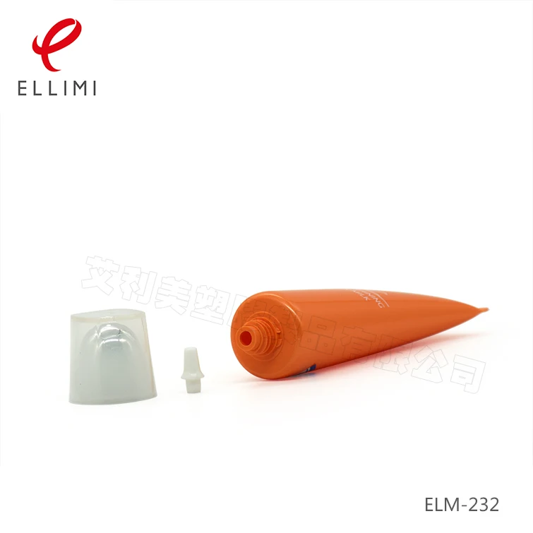 30mm Acrylic Four-Corner Snap Cap Tube ELM-232 with MS Exterior PP Inner Cap for Sunscreen BB Cream Isolation Cream Packaging