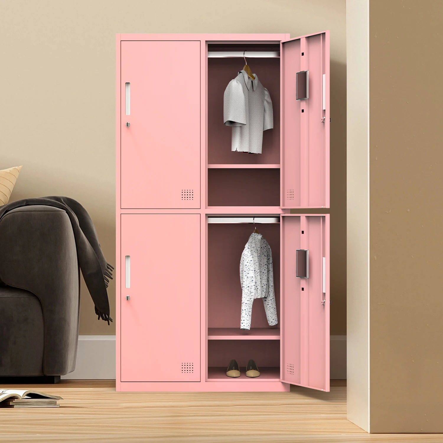 key lock compartment cupboard cloth furniture storage 2 3 4 6 9 12 door wardrobe metal steel locker cabinet