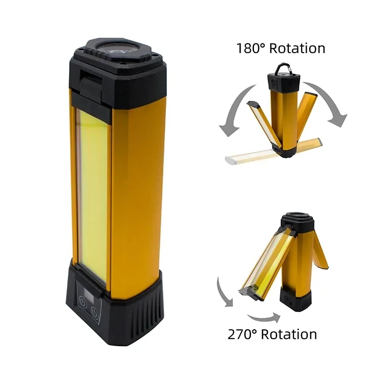 2 Panel 1500Lm  Adjustable Telescoping Tripod Dual-Head Rechargeable LED Work Light