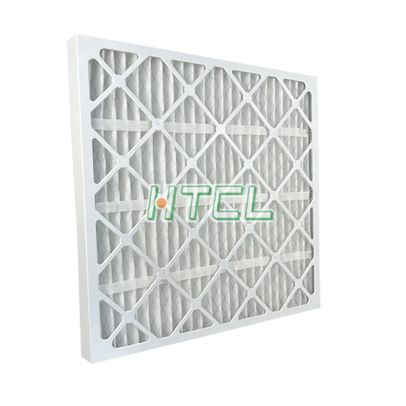 Factory Customized Hvac Furnace Air Conditioner Filter Prefilter ABS Plastic Frame Pleated Panel Ac Furnace Air Filter