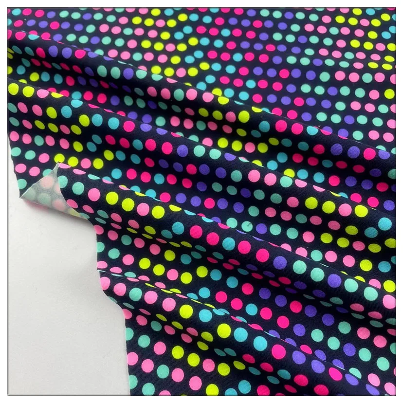 2022 Nylon Ground High Way Stretch Knit Printed Swimwear Fabric For Dress Party Stage Performance Fabric New Hot Sale