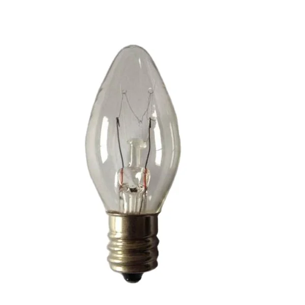 glass incandescent bulb clear bulb color bulb C7 25w 40w 60w 75w 100W E12 E14 E27