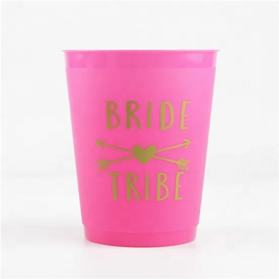 12oz Pink Plastic Cup-Frosted