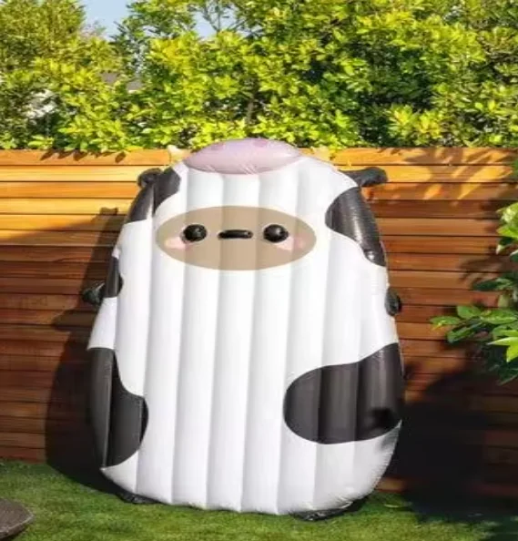 SZ ZHN Custom Summer Holiday Kids Adults Pvc Inflatable Animal Mill Cow Mattress Swimming Pool Floats
