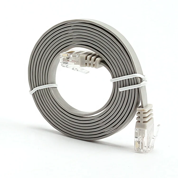 Cat8 Gold plated RJ45 26awg Pure Copper Flat Wire FTP Cat 6 Ethernet Cable Cat7 Patch Cord Network Cable