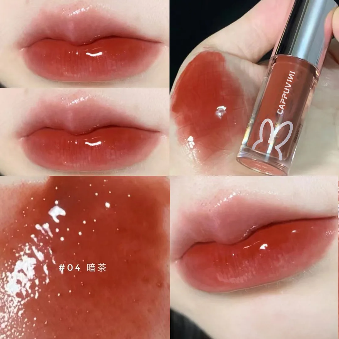 High Quality Lip Gloss Brightening Milky Tea Color Lip Gloss Reduces Lines Moisturizing Lip Oil