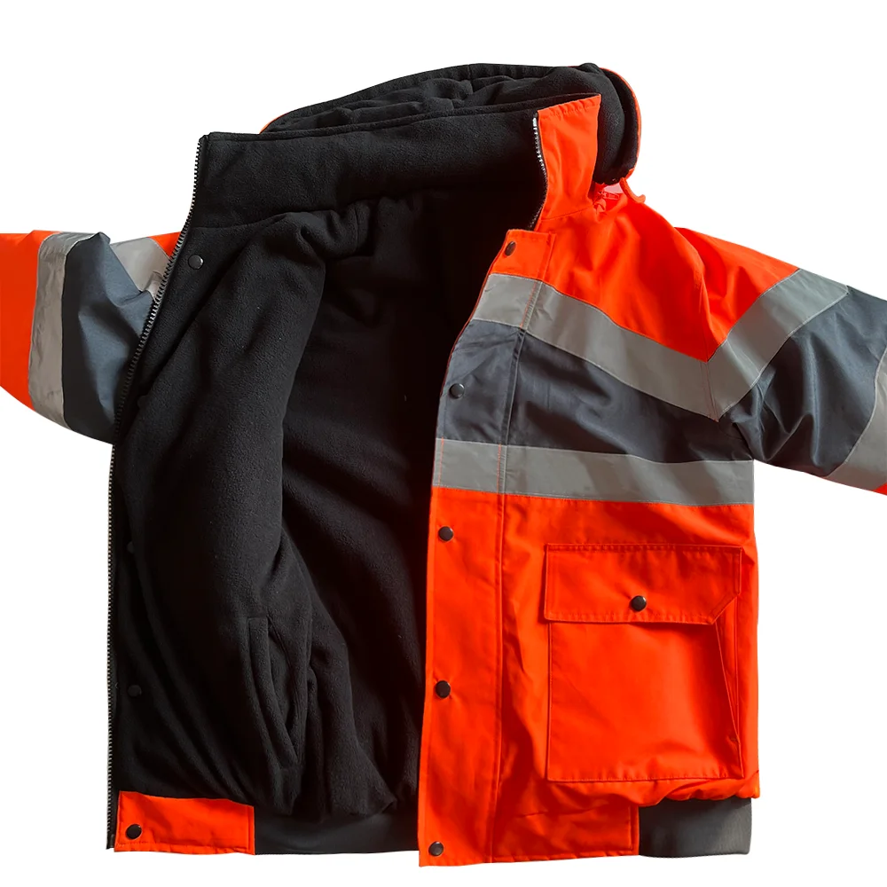 HCLITE Outdoor Construction Custom Winter Bomber Windbreaker Jacket