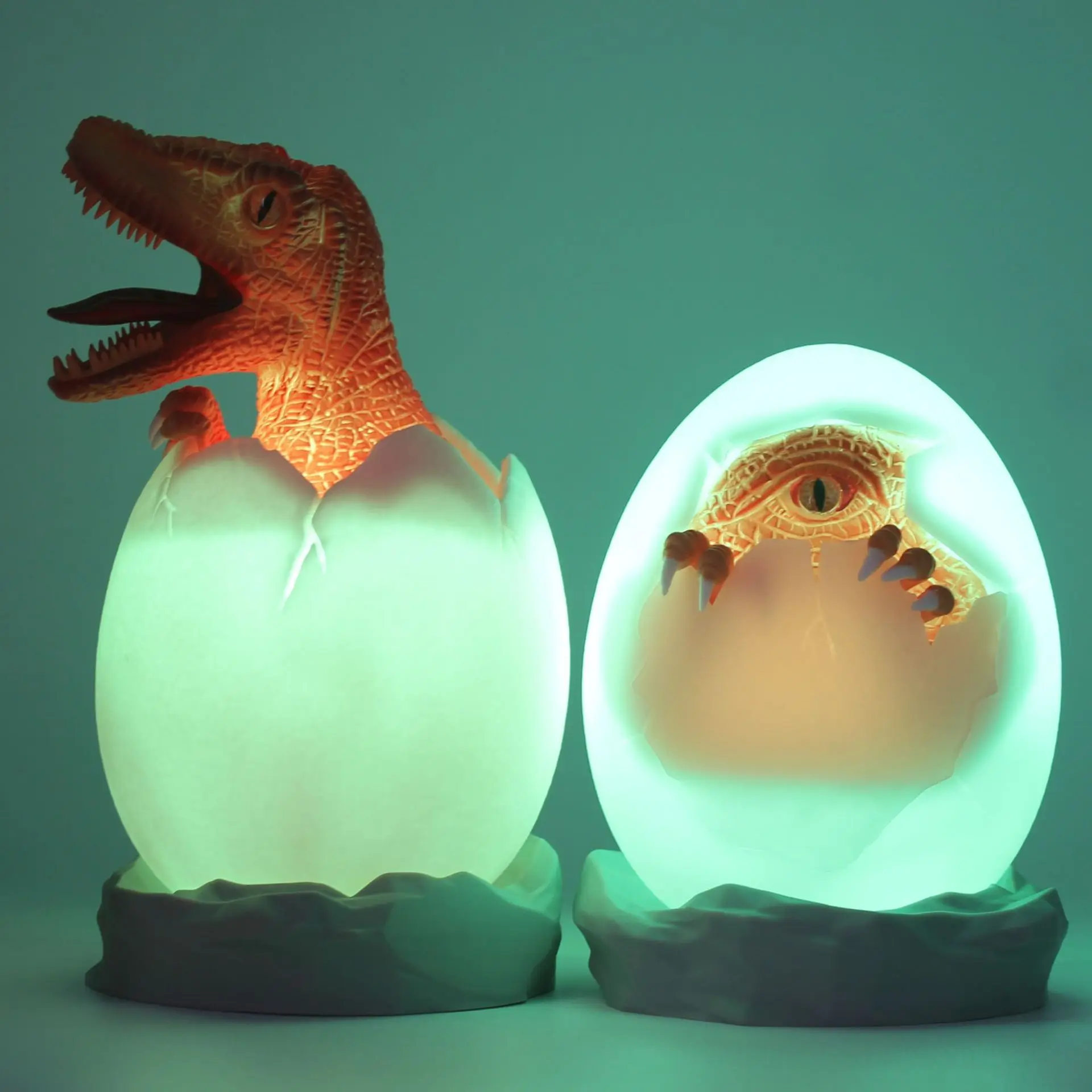 Amazon New Design Dinosaur Egg Night Light Sensor Control or Remote Control Night Living Room Atmosphere Lamp Children Gift