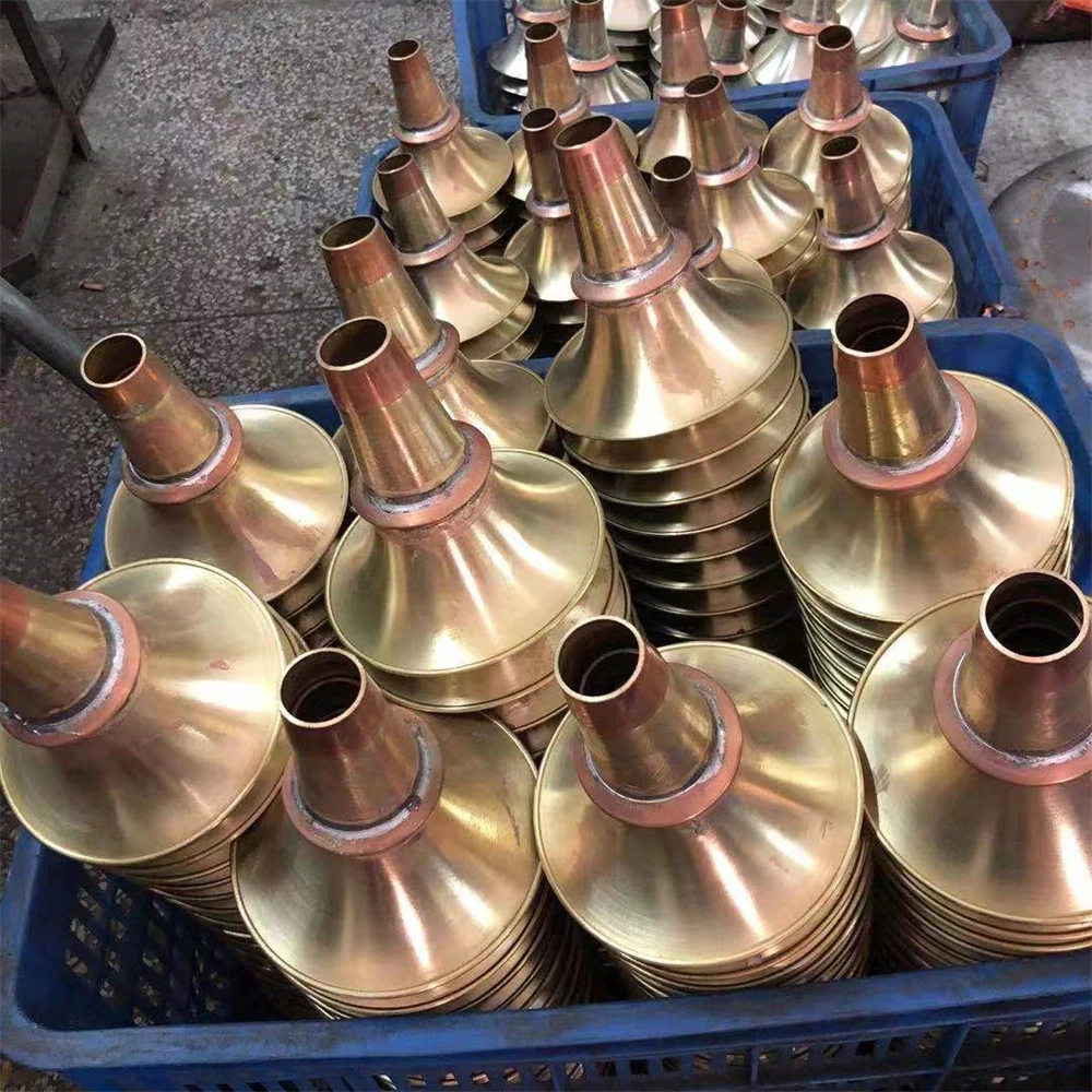 Custom Spinning CNC Machining Professional Quality Wind Instruments Musical Instrument Parts Brass Trumpet