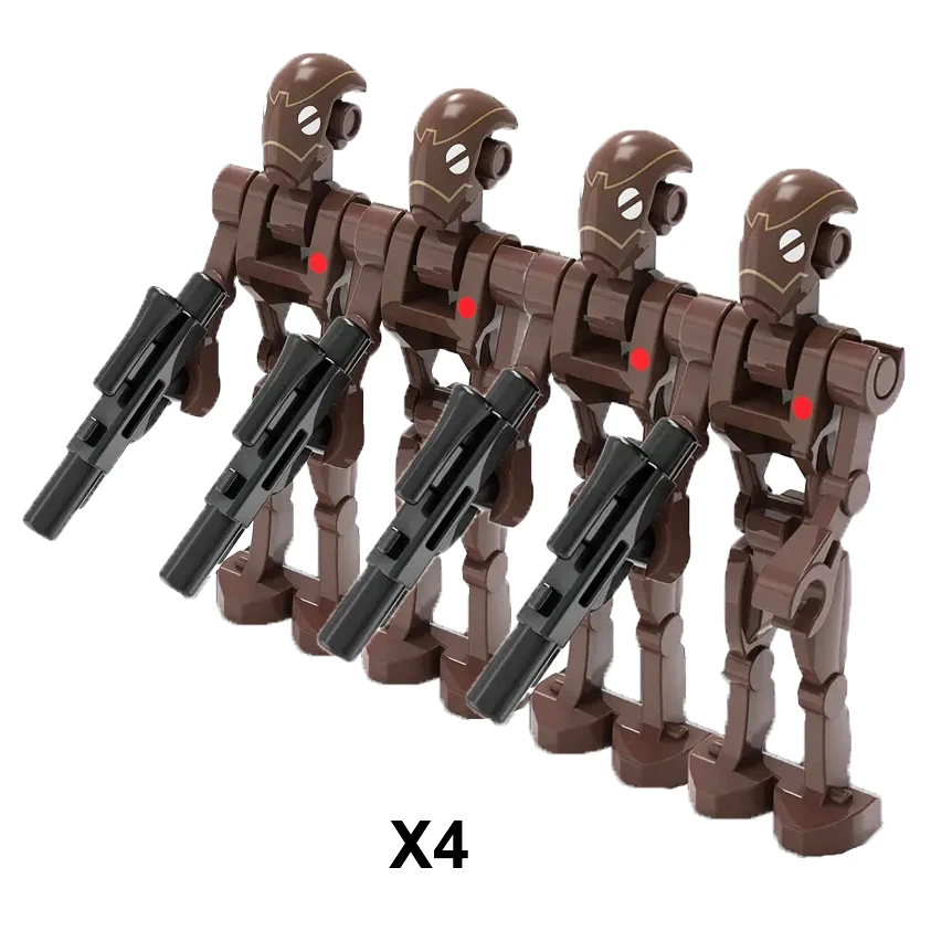 28-Piece Pack Battle Soldiers Generals Battle Droids with Weapons Set Building Blocks Action Figures Toy Boys Kids Gift