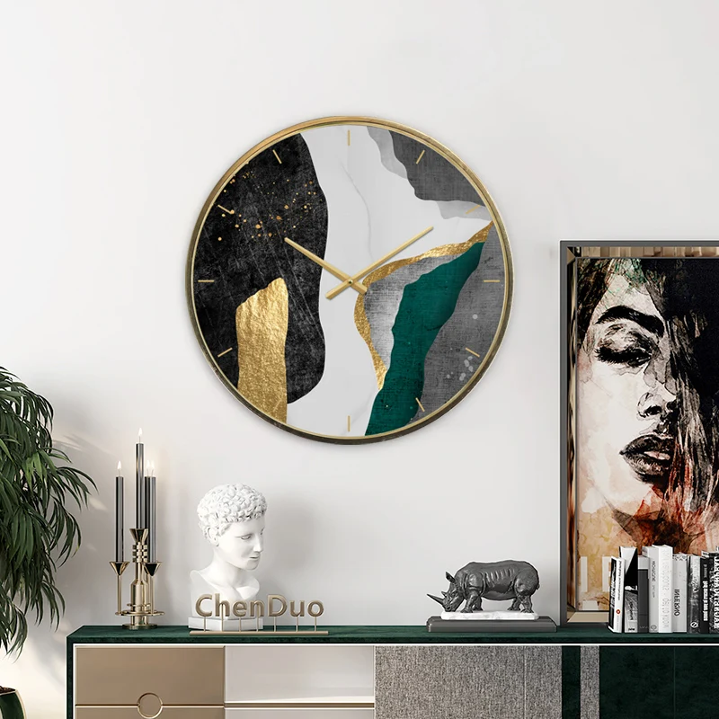  10 дюймов бронзовое Золотое металлические настенные часы домашний decorcustom циферблат часов