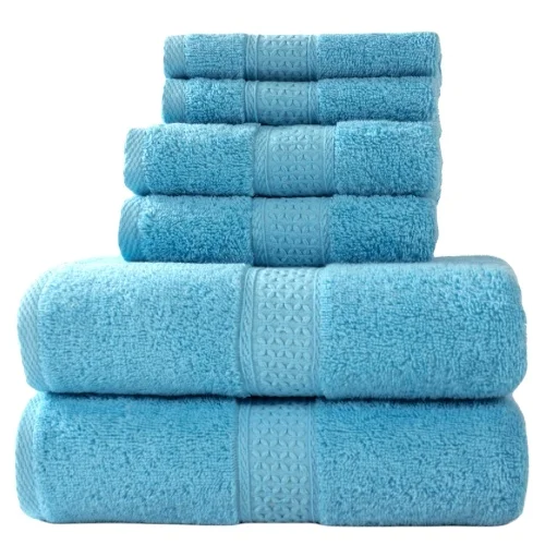 XIAOAO Luxury Hotel 100% Cotton Bath Towel/16s Full Hotel Towel Set White Cream Blue Green Fancy Bath Face Towels
