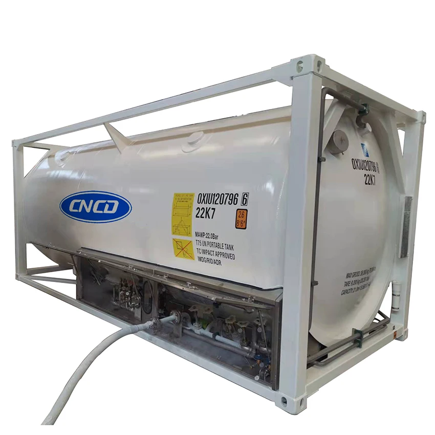 New 20Ft Standard Liquid Gas Container Iso Tank Lo2 Ln2 Lar Iso Tank Container