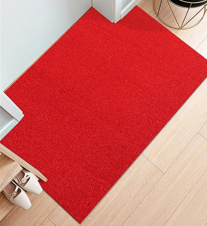 GY-H12 Modern Reversible PVC Coil Mats Machine Made Braided Loop Pile with Firm Backing as Door Mats