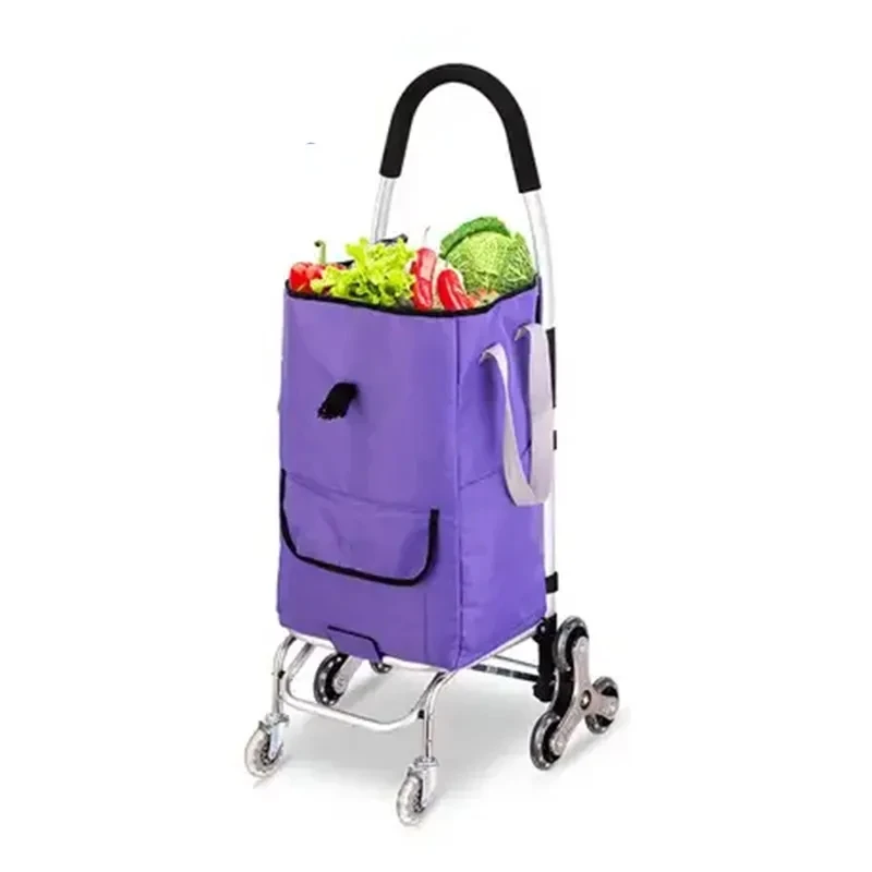 600D Oxford Canvas Foldable Shopping Cart Bag  folding aluminum trolley 4 wheel shopping trolley