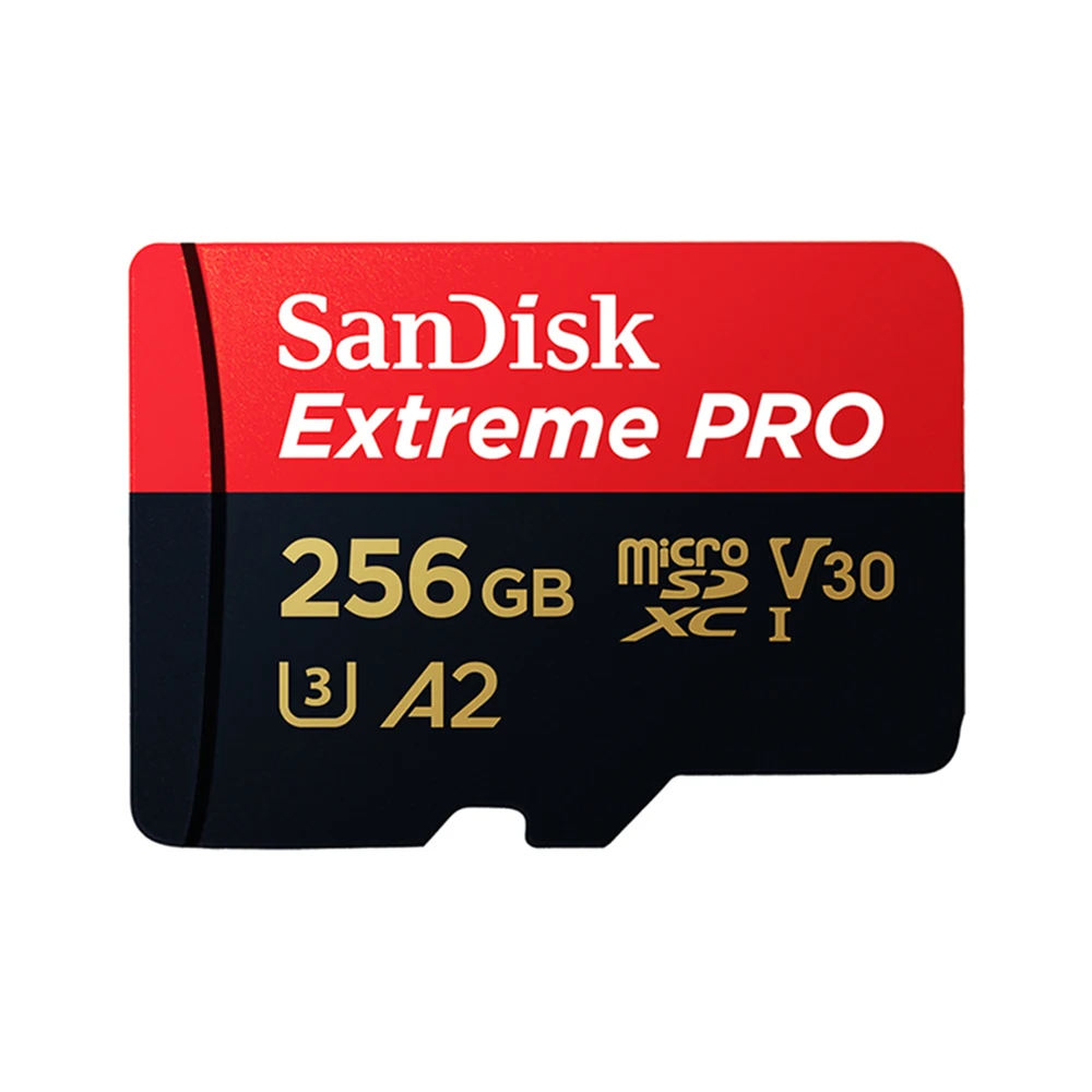 For Sandisk Extreme Pro 170MB/s Memory Card 32GB 64GB 128GB 256GB Mi cro SD Card A2 C10 U3 V30 SDXC UHS-I TF Card With Adapter
