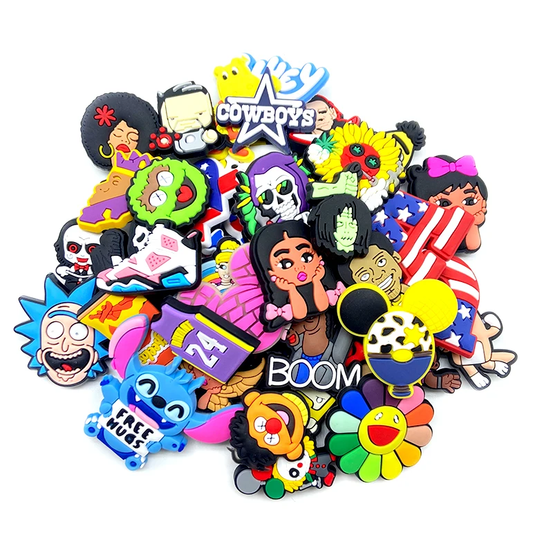 custom shoe charm lookalikes designer anime croc charms bad bunny jibbits for crocks Shoe Decorations bling luxury croc charms l