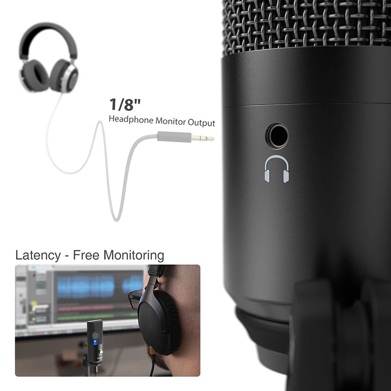  Fifine K670B веб-трансляция потокового USB Cavo Microfono Совместимость с ПК