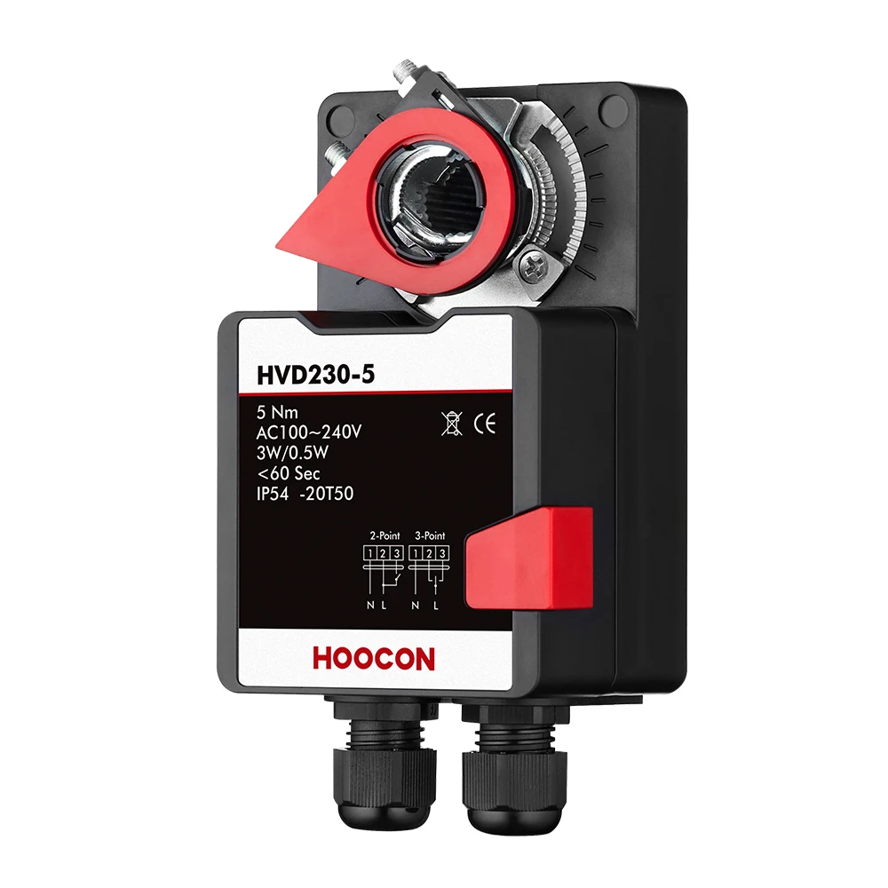 5Nm Damper Actuators Running Time 60s AC100-240V General Damper Actuators