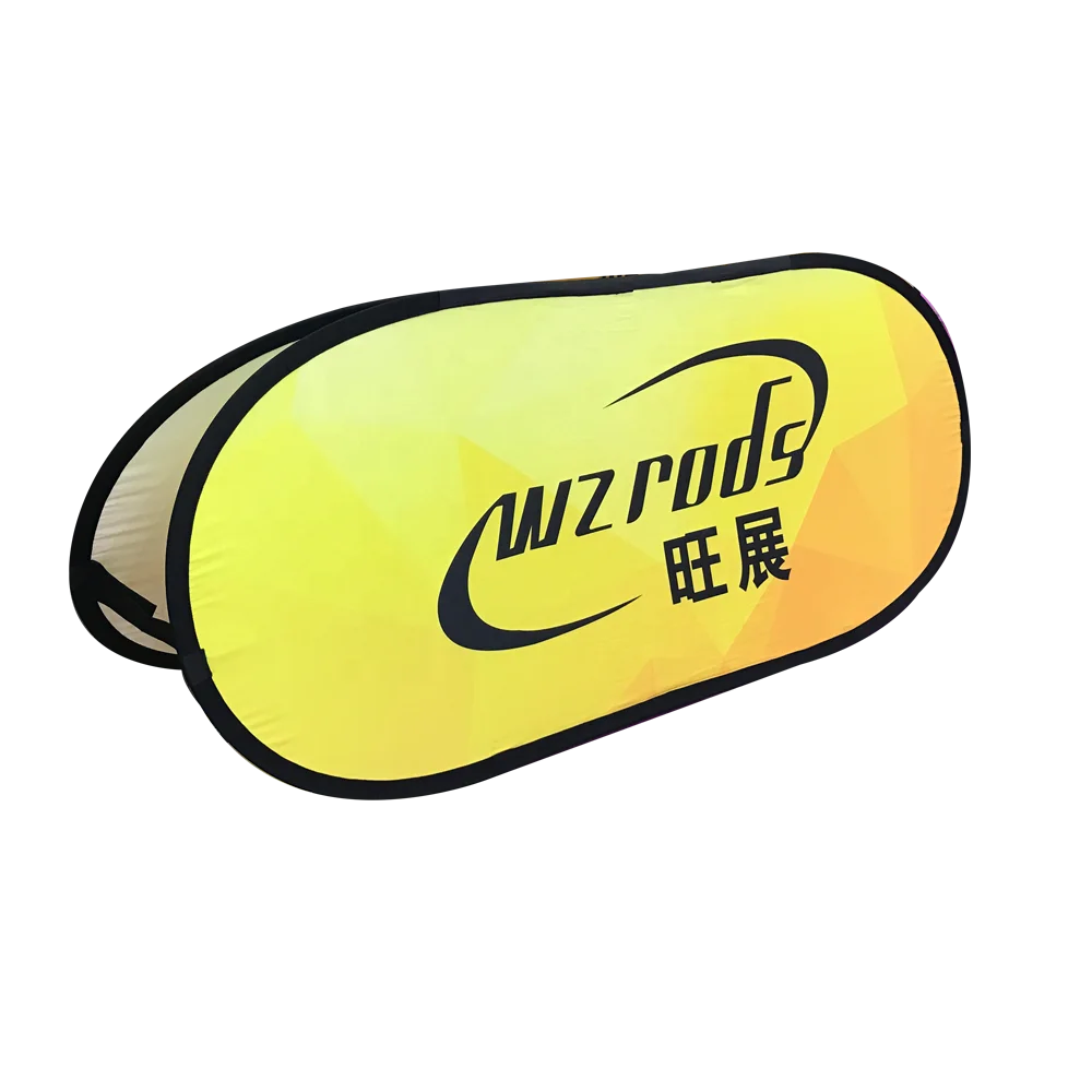 Weihai Wisezone Barrier Banner Pop Up Flag Metal Hardware Foldable A-frame Banner For Indoor Outdoor Event Show