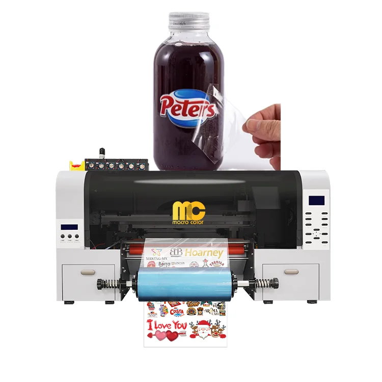 hot sale 70cm uv dtf printer varnish A/B film sticker printing machine for crystal label printer Glass Board Wood