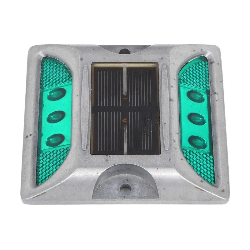 Solar Panel Powered Waterproof Solar Aluminum Road Stud Led Reflective Road Mark Cat Eyes Highway Light