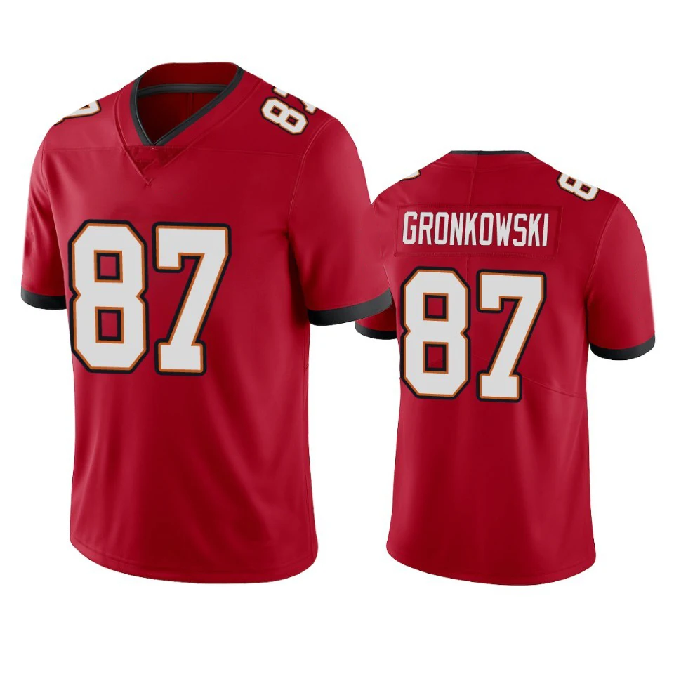 Youth 12 Tom Brady 87 Rob Gronkowski Kids American Football Jersey Stich S-5XL