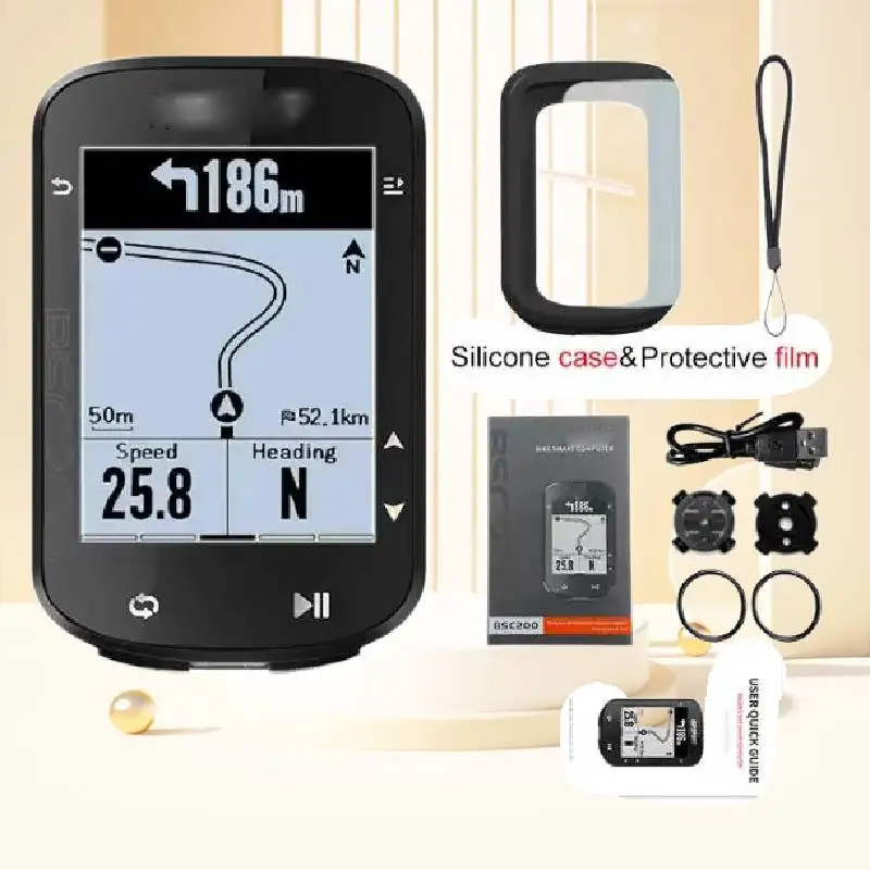 BSC200 iGPSPORT New Model BSC200 Bicycle Computer GPS BLE ANT+ Bicycle Speedometer Route Navigation Cycling Computer