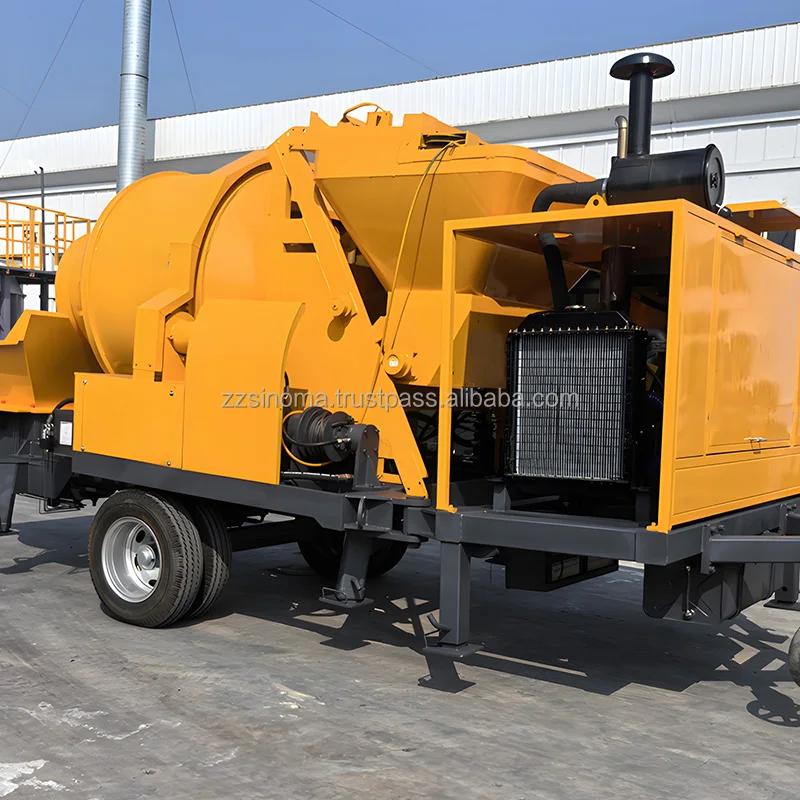 Factory direct 40m3/h concrete mixer with pump concrete mixer concrete pump for sale