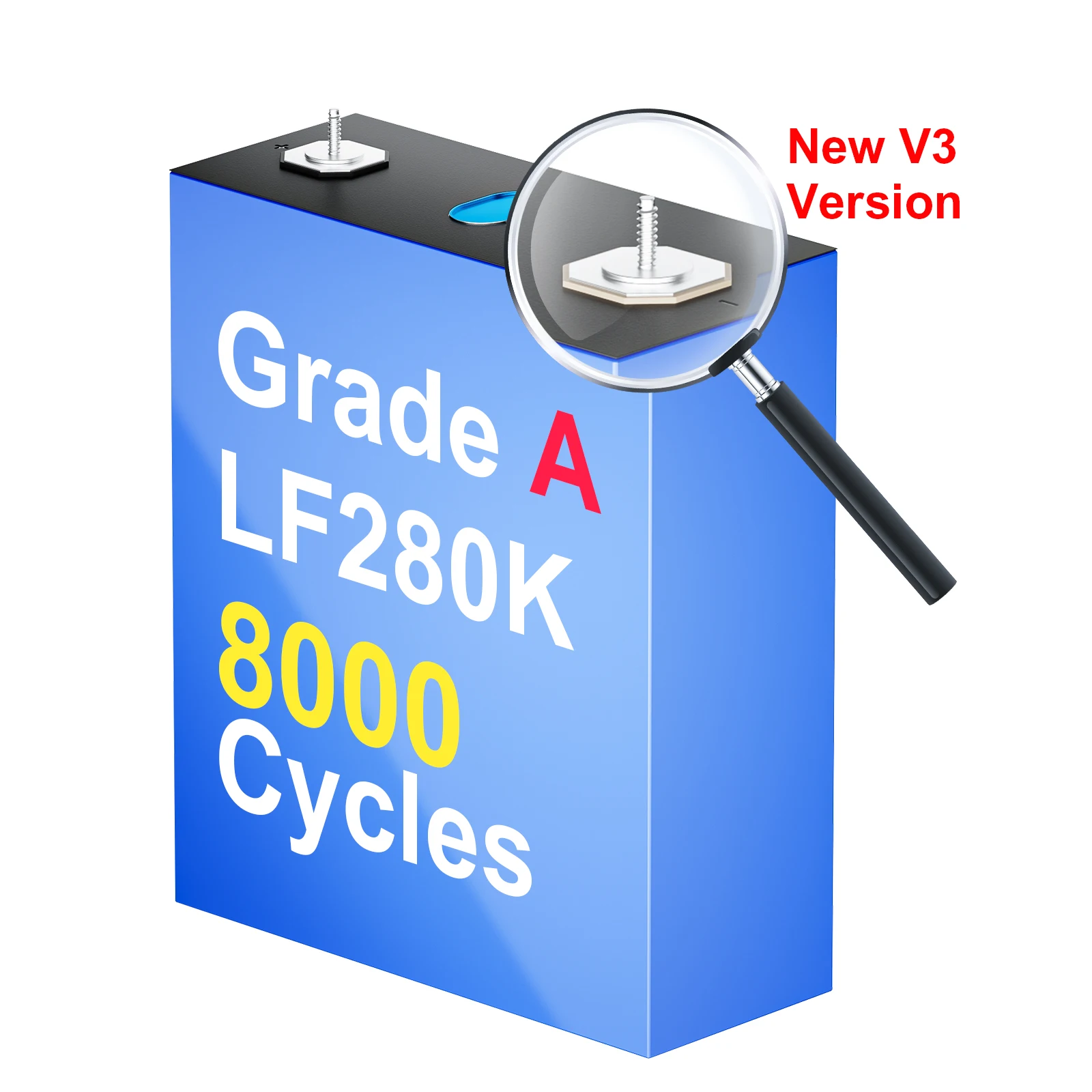 New Arrival Double M6 Holes Ev 3.2v 280ah 320ah Lifepo4 Battery V3 Lf280k 8000 Cycles Lifepo4 280ah Lithium Batteries