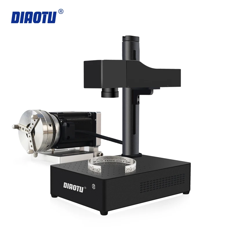 Diaotu Max Raycus JPT Fiber Marking Machine 20W Laser Marker Ring Marking Etching Machine